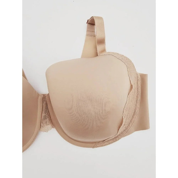 Soma 360 Vanishing Perfect Coverage Lace Beige Nude Underwire T-Shirt Bra 40DDD - Picture 2 of 8